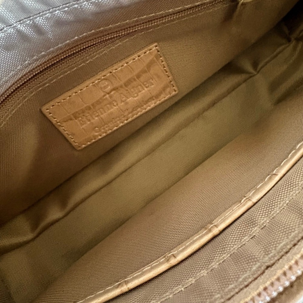 Etienne Aigner Vintage Tan Croc Embossed Leather Shoulder Bag 80033 - Picture 16 of 16